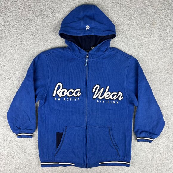 Rockawear Hoodie Boy Extra Large Blue Spell Out Sweater Youth Kids Vintage Y2K 1 - Picture 1 of 12